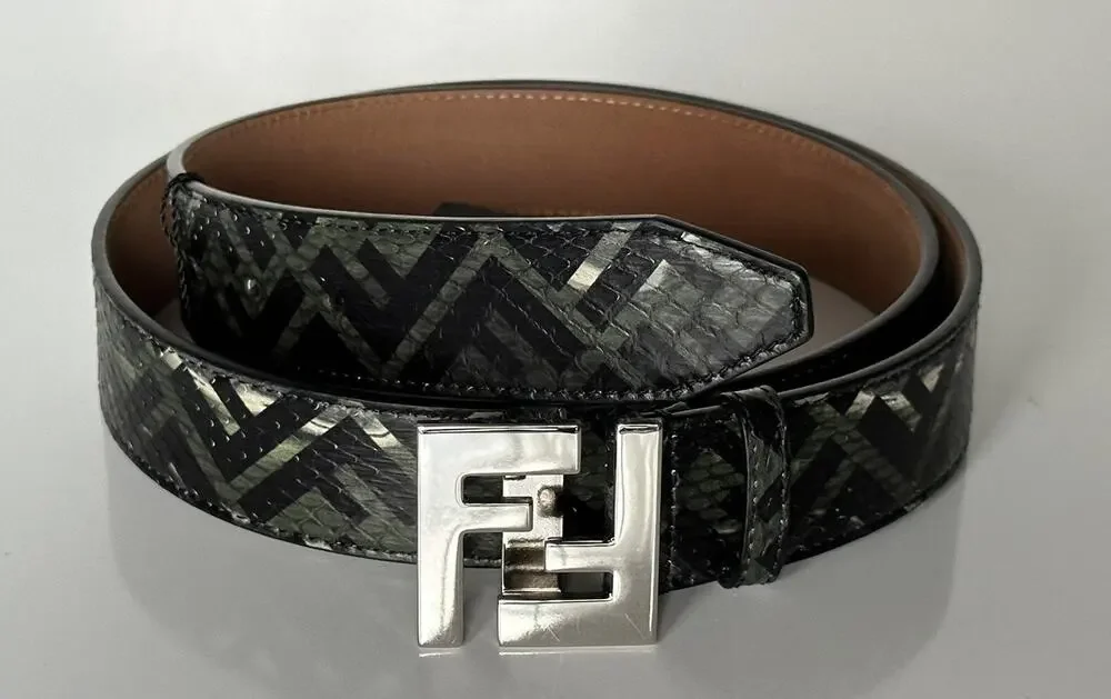NWT $1100 Fendi FF Colubrid Snake Skin Leather Belt 105/42 7C0404 IT